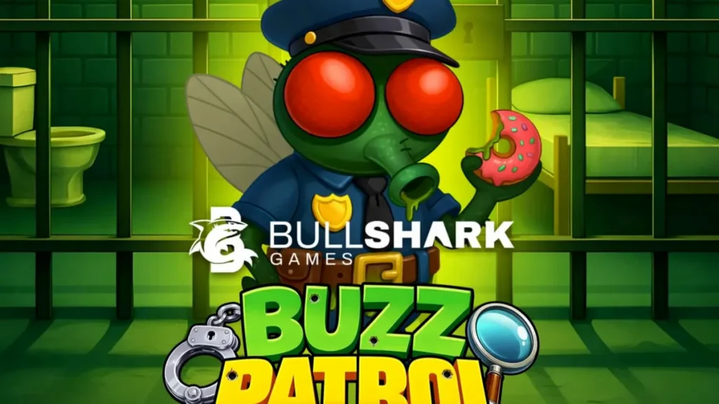 Buzz Patrol স্লট গেমের রঙিন কার্টুন-স্টাইল ইন্টারফেস